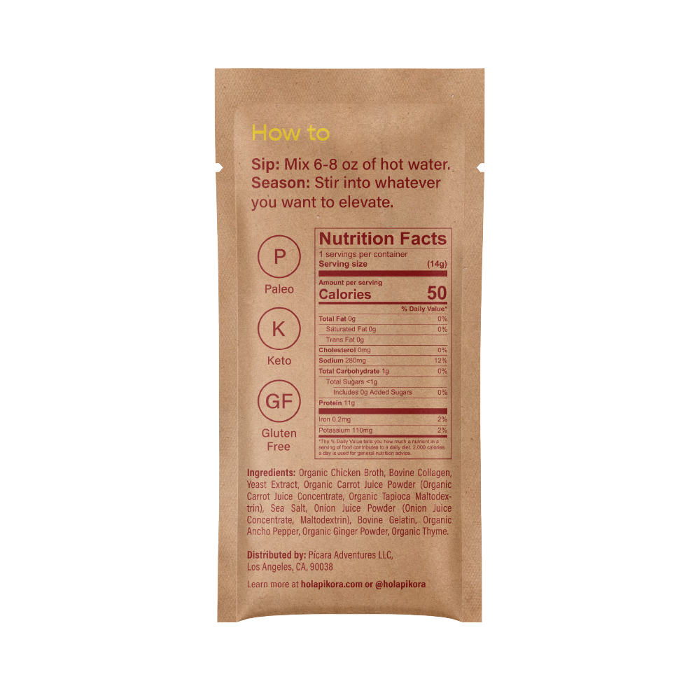 Chicken Bone Broth (4 Single-Serve Sachets)